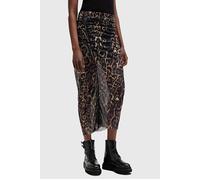 AllSaints Nora Skirt Jinx Golden Brown Talla: 8 | Faldas Midi Outlet | Mujer | Marrón
