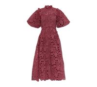 AllSaints- Odette Vestido Maxi con Bordado Inglés- Dresses- Mujer- Rojo- S- Odette Vestido Maxi con Bordado Inglés