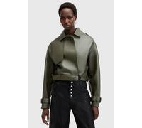 AllSaints Ophelia Bonded Jkt Khaki Green Talla: L | Cazadoras Cropped Outlet | Mujer | Marrón