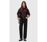 AllSaints Orlando Etta Tee Oxblood Red Talla: S | Camisetas de Seda Outlet | Mujer | Rojo