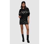 AllSaints Orten Lea Stela Skirt Black/silver Talla: 8 | Mini Faldas Outlet | Mujer | Negro