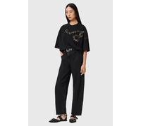 AllSaints Ouros Amelie Tee Black Talla: S | Camisetas de Seda Outlet | Mujer | Negro