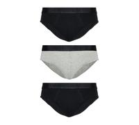 AllSaints Calzoncillos para Hombre Bolsa contorneada, algodón orgánico elástico y Cintura con Logo. Color Negro Multi, Pack de 3, Talla pequeña