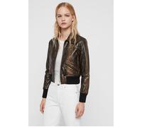 AllSaints Pascao Oba Bomber Khaki Green Talla: 34 | Cazadoras Cropped Outlet | Mujer | Marrón
