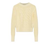 AllSaints- Raelyn Relaxed Fit Open Stitch Sweater- Knitwear- Mujer- Amarillo- M- Raelyn Relaxed Fit Open Stitch Sweater