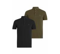 AllSaints Reform Ss Polo 2 Pac Jet Blk/ivy Grn Talla: S | Polos Outlet | Hombre