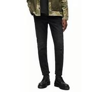 AllSaints Rex Damaged Washed Black Talla: W28L30 | Vaqueros Pitillo Outlet | Hombre | Negro