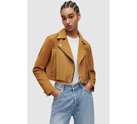 AllSaints Rift Suede Tassel Bi Mustard Yellow Talla: 16 | Chaquetas de Cuero Outlet | Mujer | Amarillo
