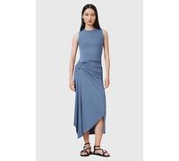 AllSaints Rivi Sl Dress Flint Stone Blue Talla: 12 | Vestidos Midi Outlet | Mujer | Azul