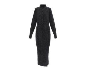 AllSaints- Sabine 2-in-1 Maxi Dress- Dresses- Mujer- Gris- M- Sabine 2-in-1 Maxi Dress