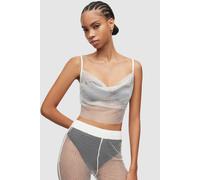 AllSaints Safi Sparkle Top Silver Talla: 12 | Camisetas de Seda Outlet | Mujer | Gris