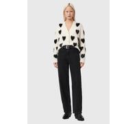 AllSaints Scatter Heart Cardi Chalk White/black Talla: L | Cárdigan Outlet | Mujer | Blanco