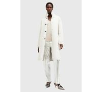 AllSaints Serra Shearling Coat Snow White Talla: XS | Abrigos con Cierre de Botón Outlet | Mujer | Blanco