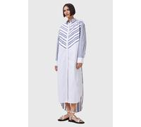 AllSaints Shannon Shirt Dress White/blue Talla: XS | Blusón Outlet | Mujer | Blanco