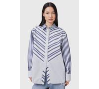 AllSaints Shannon Stripe Shirt White/blue Talla: 6 | Blusas Outlet | Mujer | Blanco