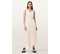 AllSaints Sinead Dress Swan White Talla: L | Vestidos Midi Outlet | Mujer | Blanco