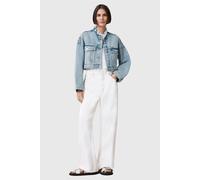 AllSaints Sonny Crop Jacket Light Indigo Talla: 12 | Cazadoras Cropped Outlet | Mujer | Azul