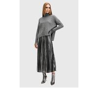 AllSaints Spark Dress Grey Marl/silver Talla: S | Vestidos Midi Outlet | Mujer | Gris