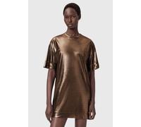 AllSaints Sparkle Tee Dress Bronze Gold Talla: L | Mini Vestidos Outlet | Mujer | Marrón