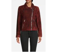 AllSaints Suede Dalby Biker Garnet Red Talla: 40 | Chaquetas de Cuero Outlet | Mujer | Rojo