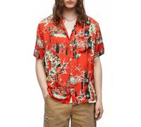 AllSaints Tagise Ss Shirt Ruby Red Talla: XS | Camisas Casuales Outlet | Hombre | Rojo
