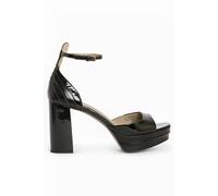 AllSaints Tia Platform Heel Black Shine Talla: 39 | Chancletas Outlet | Mujer | Negro