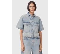 AllSaints Tove Emb Shirt Light Indigo Talla: S | Blusas Outlet | Mujer | Azul