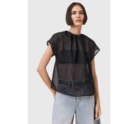 AllSaints Trisha Sheer Top Black Talla: 4 | Camisetas de Tirantes Outlet | Mujer | Negro