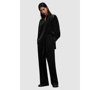 AllSaints Tyler Velvet Trouser Black Talla: 10 | Pantalones Deportivos Outlet | Mujer | Negro