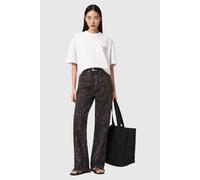 AllSaints Underground Etta Tee White/cow Print Talla: M | Camisetas de Seda Outlet | Mujer | Blanco
