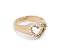 AllSaints Vida Heart Bead Ring Warm Brass/white Talla: S | Anillos Outlet | Mujer | Blanco