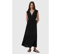 AllSaints Xanthe Dress Black Talla: 6 | Vestidos Midi Outlet | Mujer | Negro