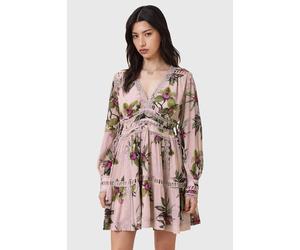 AllSaints Xanthe Ls Mini Dress Adena Soft Pink Talla: 8 | Mini Vestidos Outlet | Mujer | Rosa
