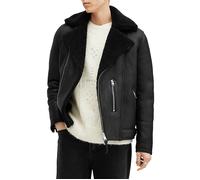AllSaints Xena Shearling Biker Black/black Talla: S | Chaquetas de cuero Outlet | Hombre | Negro