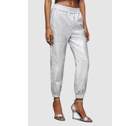 AllSaints Yara Coated Jogger Silver Talla: 2 | Pantalones Deportivos Outlet | Mujer | Gris