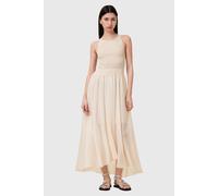 AllSaints Zenia Dress Almond White Talla: M | Vestidos Midi Outlet | Mujer | Marrón