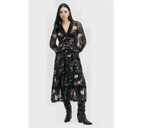 AllSaints Zora Midi Dress Unity Black Talla: 2 | Vestidos Midi Outlet | Mujer | Negro