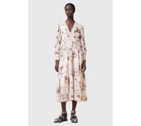 AllSaints Zora Midi Dress Unity Ecru White Talla: 4 | Vestidos Midi Outlet | Mujer | Marrón