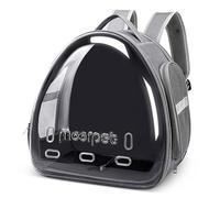 ALLSOPETS Mochila para Gatos Diseño Transparente de Burbuja Transportador de Mascotas Plegable para Gatos y Perros hasta 7.5KG Mochila de Viaje Portátil con Gancho de Seguridad Interno Gris
