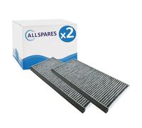 AllSpares CleanAir - Filtros de carbón activo para Siemens 9001028224, FC60, 9001588129 | Bosch DSZ4545, DSZ4551 | Neff D46BR12X0, 11025805, 11008080, 17006837 para extractores de cocina campanas | 45