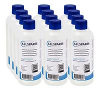 AllSpares Descalcificador (12 x 500 ml) para cafeteras Delonghi EcoDecalk DLSC500 y AEG M3BICD200