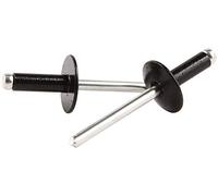 Allstar ALL18170 - Remache de Cabeza Grande Negro de 1/4 a 3/8 Pulgadas con Mandril de Aluminio, Paquete de 250 Unidades