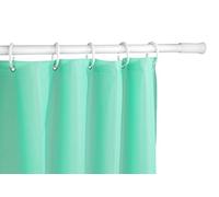 Allstar Barra para cortina baño telescópica 110-185 cm - Barra para cortina de ducha , Aluminio, 110-185 cm, Blanco