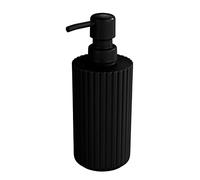 Allstar Dosificador de jabón Minas negro - Dispensador de jabón líquido Capacidad: 0.28 l, Polipropileno, 7 x 18 x 7 cm, Negro