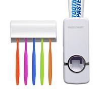 Allstar Innovations - Presiona 2 pastas - Dispensador automático manos libres de pasta dental y soporte para cepillo de dientes