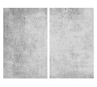 Allstar Juego de 2 Placas de Cocina y Tabla de Cortar de Cristal, Silicona Vidrio Templado, Multicolor, 30 x 0,8 x 52 cm