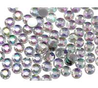 Allstarco 1000PCS 5mm SS21 Crystal Clear AB A01 Acrylic Flat Back Rhinestones for Jewelry Making and Face Painting Card Making Embelishments Plastic Crafts Gems