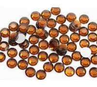 Allstarco 1000PCS 6mm SS30 Brown Smokey Topaz H113 Acrylic Flat Back Rhinestones for Jewelry Making and Face Painting Card Making Embelishments Plastic Crafts Gems