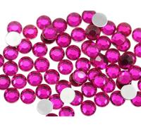 Allstarco 1000PCS 6mm SS30 Pink Fuchsia A27 Acrylic Flat Back Rhinestones for Jewelry Making and Face Painting Card Making Embelishments Plastic Gems