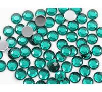 Allstarco 500PCS 8mm SS40 Green Emerald .MD2 Acrylic Flat Back Rhinestones for Jewelry Making and Face Painting Card Making Embelishments Plastic Gems